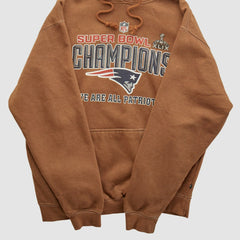 New England Patriots Fanatics Super Bowl XLIX Pennant Sportswear 2015 Hooded Pullover Sweatshirt