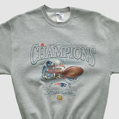 New England Patriots Fanatics American Football Conference Jerzees 2003 Pullover Sweatshirt