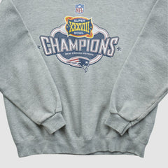 New England Patriots Fanatics Super Bowl XXXVIII Lee Apparel 2004 Pullover Sweatshirt