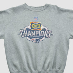 New England Patriots Fanatics Super Bowl XXXVIII Lee Apparel 2004 Pullover Sweatshirt