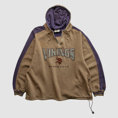Minnesota Vikings Fanatics Lee Sport 90s Hooded 1/4 Zip Sweatshirt