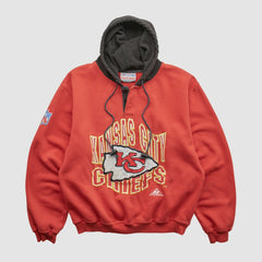 Kansas City Chiefs Fanatics Pro Line 90s Hooded Pullover Sweatshirt