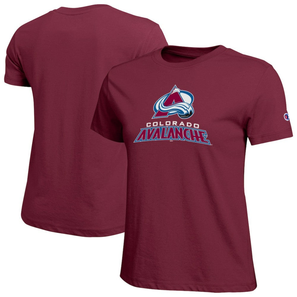 Colorado Avalanche Champion Women's Wordmark Lockup T-Shirt For Sale