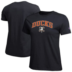 Anaheim Ducks Champion Women's Arch Mascot Logo T-Shirt On Sale