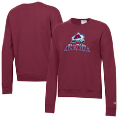 Colorado Avalanche Champion Women's Wordmark Lockup Powerblend Sweatshirt Outlet