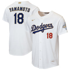 Yoshinobu Yamamoto Los Angeles Dodgers Nike Youth 2026 Gold Collection Home Replica Jersey | MLB Discount