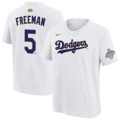 Freddie Freeman Los Angeles Dodgers Nike Youth 2026 Gold Collection Name & Number T-Shirt | MLB For sale