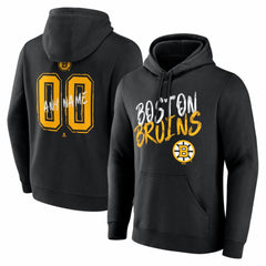 Boston Bruins Big & Tall Hustle Personalized Name & Number Hoodie Outlet