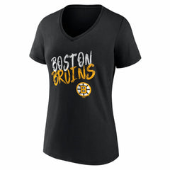 Boston Bruins Women's Hustle Personalized Name & Number V-Neck T-Shirt Outlet