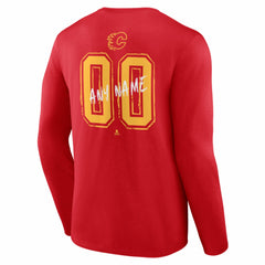 Calgary Flames Hustle Personalized Name & Number Long Sleeve T-Shirt Online