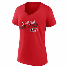Carolina Hurricanes Women's Hustle Personalized Name & Number V-Neck T-Shirt Discount