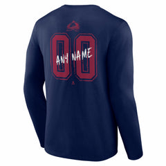 Colorado Avalanche Hustle Personalized Name & Number Long Sleeve T-Shirt Sale