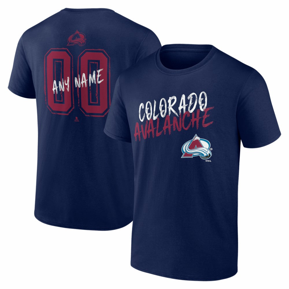 Colorado Avalanche Hustle Personalized Name & Number T-Shirt Outlet