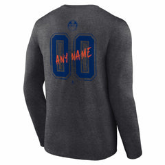 Edmonton Oilers Hustle Personalized Name & Number Long Sleeve T-Shirt Outlet