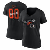 Philadelphia Flyers Women's Hustle Personalized Name & Number V-Neck T-Shirt On Sale
