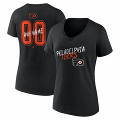 Philadelphia Flyers Women's Hustle Personalized Name & Number V-Neck T-Shirt On Sale