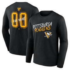 Pittsburgh Penguins Hustle Personalized Name & Number Long Sleeve T-Shirt Outlet