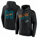 San Jose Sharks Big & Tall Hustle Personalized Name & Number Hoodie Discount