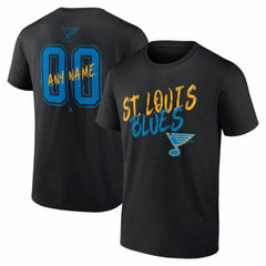 St. Louis Blues Big & Tall Hustle Personalized Name & Number T-Shirt For Sale