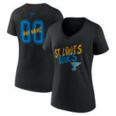 St. Louis Blues Women's Hustle Personalized Name & Number V-Neck T-Shirt Outlet