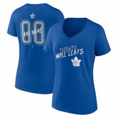 Toronto Maple Leafs Women's Hustle Personalized Name & Number V-Neck T-Shirt On Sale