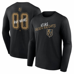 Vegas Golden Knights Hustle Personalized Name & Number Long Sleeve T-Shirt Online