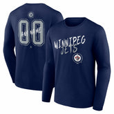 Winnipeg Jets Hustle Personalized Name & Number Long Sleeve T-Shirt Discount