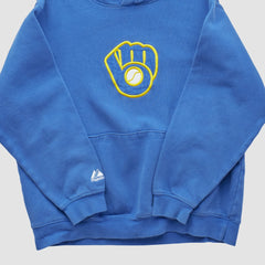 Milwaukee Brewers Majestic 2000s Hooded Pullover Sweatshirt | MLB Discount