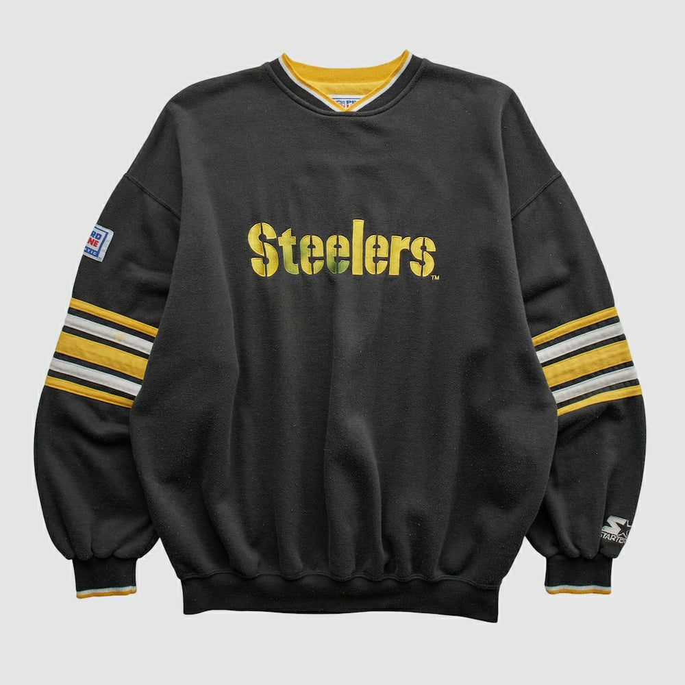 Pittsburgh Steelers Fanatics Starter 90s Pullover Sweatshirt