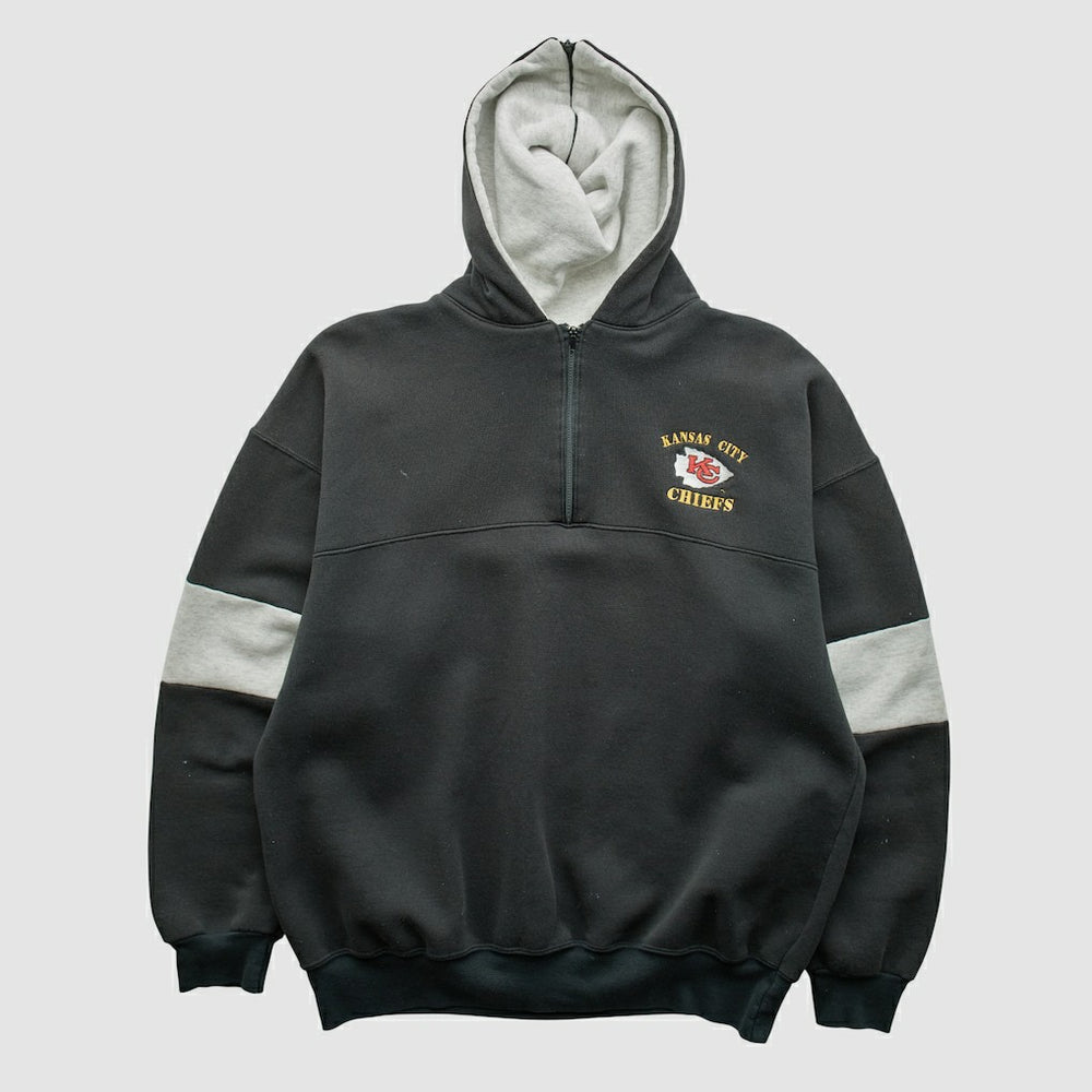 Kansas City Chiefs Fanatics Dodger 90s Hooded 1/4 Zip Sweatshirt