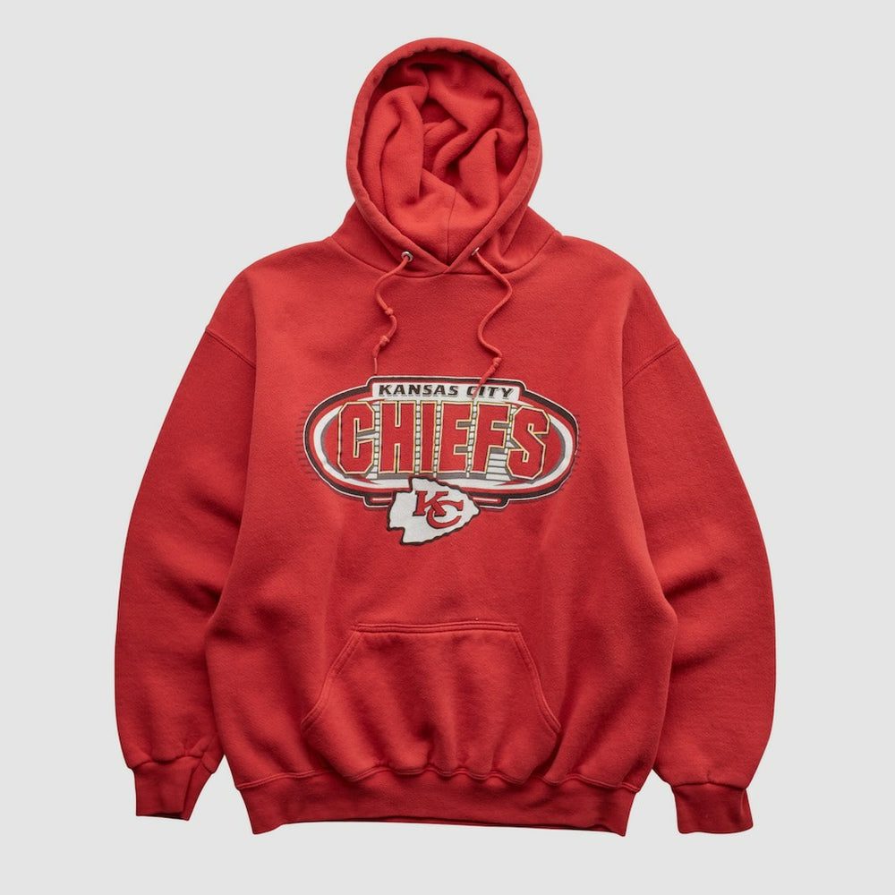 Kansas City Chiefs Fanatics Logo Athletic 90s Hooded Pullover Sweatshirt