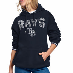Tampa Bay Rays Starter Women's Lace Team Lockup Fleece Hoodie | MLB New
