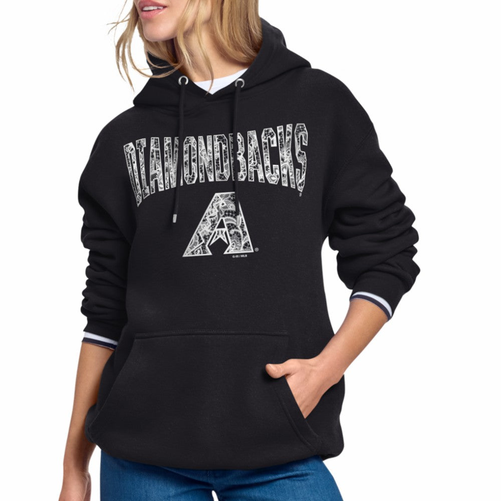 Arizona Diamondbacks Starter Women's Lace Team Lockup Fleece Hoodie | MLB US