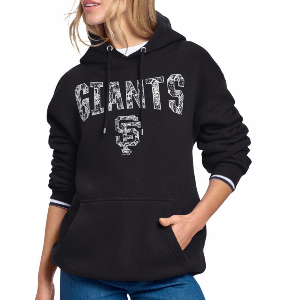 San Francisco Giants Starter Women's Lace Team Lockup Fleece Hoodie | MLB New