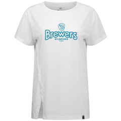 Milwaukee Brewers Levelwear Women's Blue Haven Influx Cornerstone T-Shirt | MLB For sale
