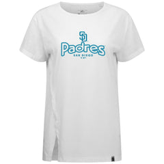 San Diego Padres Levelwear Women's Blue Haven Influx Cornerstone T-Shirt | MLB US