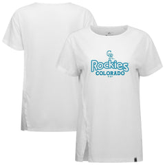 Colorado Rockies Levelwear Women's Blue Haven Influx Cornerstone T-Shirt | MLB New