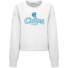 Chicago Cubs Levelwear Women's Judd Cornerstone Cropped Sweatshirt | MLB New