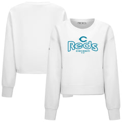 Cincinnati Reds Levelwear Women's Judd Cornerstone Cropped Sweatshirt | MLB For sale