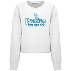 Colorado Rockies Levelwear Women's Judd Cornerstone Cropped Sweatshirt | MLB On Sale