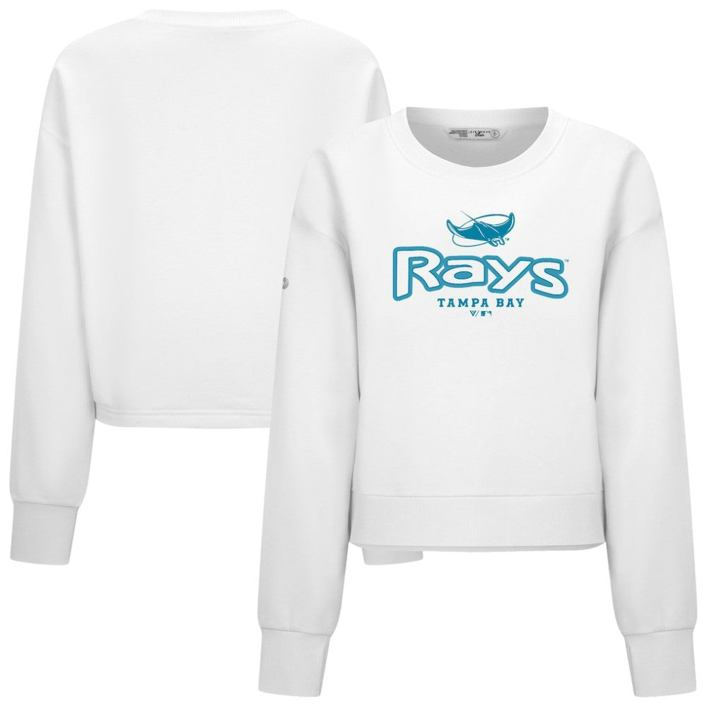 Tampa Bay Rays Levelwear Women's Judd Cornerstone Cropped Sweatshirt | MLB Shop
