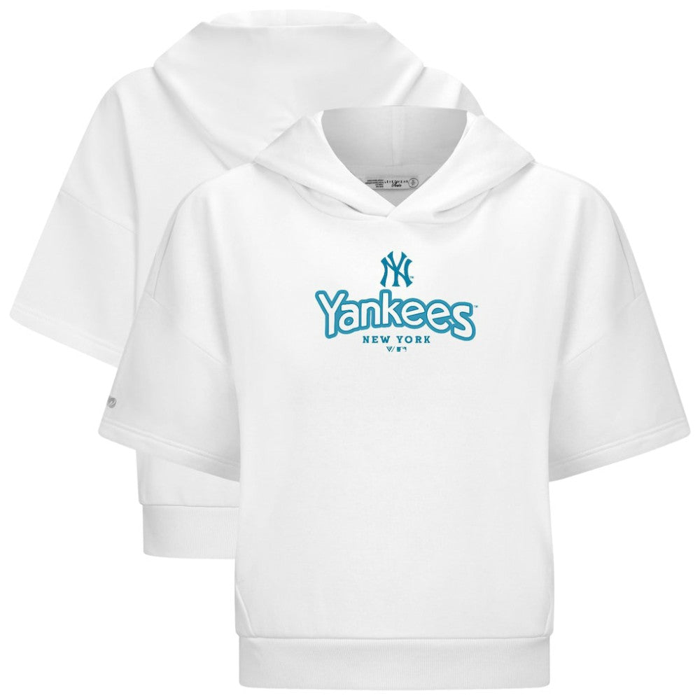 New York Yankees Levelwear Women's Amber Short Sleeve Cornerstone Hoodie | MLB Sale
