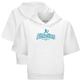 Athletics Levelwear Women's Amber Short Sleeve Cornerstone Hoodie | MLB US