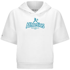 Athletics Levelwear Women's Amber Short Sleeve Cornerstone Hoodie | MLB US