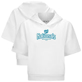 Washington Nationals Levelwear Women's Amber Short Sleeve Cornerstone Hoodie | MLB On Sale