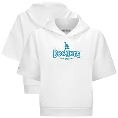 Los Angeles Dodgers Levelwear Women's Amber Short Sleeve Cornerstone Hoodie | MLB Sale