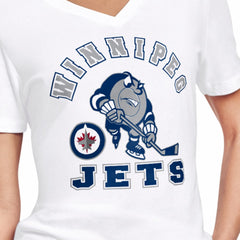 Winnipeg Jets Starter Women's Tough Puck T-Shirt Discount