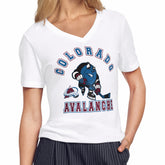 Colorado Avalanche Starter Women's Tough Puck T-Shirt On Sale