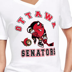 Ottawa Senators Starter Women's Tough Puck T-Shirt Outlet