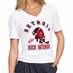 Detroit Red Wings Starter Women's Tough Puck T-Shirt Outlet
